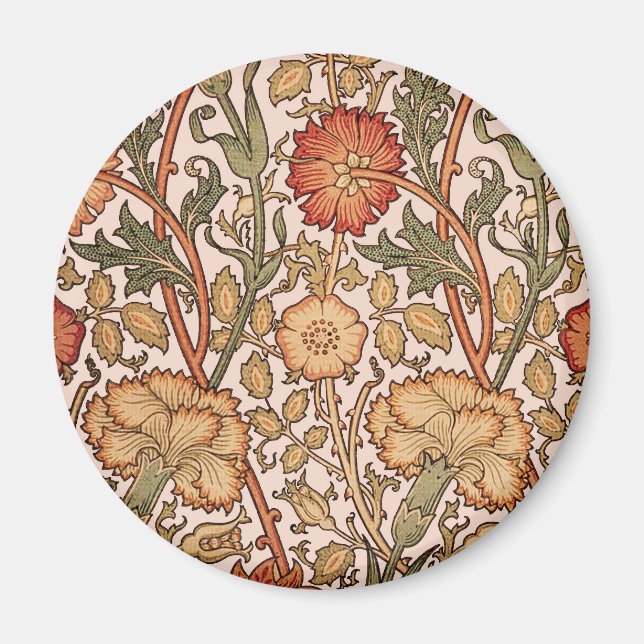 Imán Papel pintado con flores de rosa de William Morris (Frente)