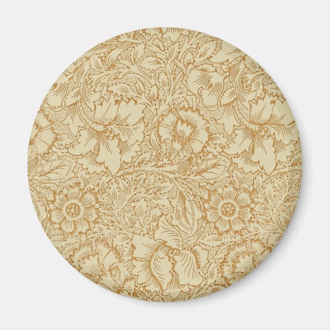 Imán Papel pintado floral amapola de William Morris (Frente)