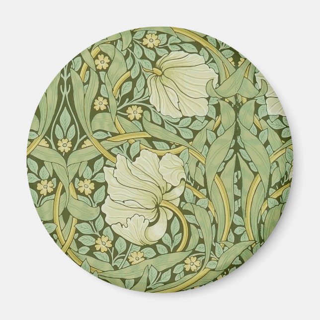 Imán Papel pintado floral azul de William Morris Pimper (Frente)