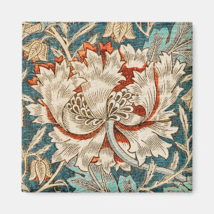 Imán Papel pintado floral de madreselva azul Morris Tea