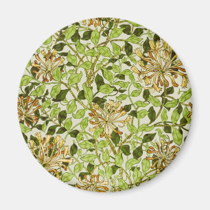 Imán Papel pintado floral de madreselva verde de Willia