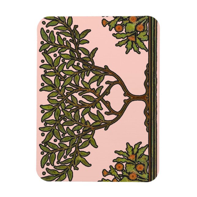 Imán Papel pintado floral de William Morris Tree Frieze (Vertical)