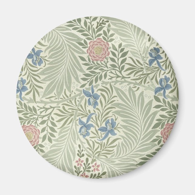 Imán Papel pintado floral Larkspur de William Morris (Frente)