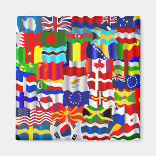 Imán Papel pintado ondulado de la bandera