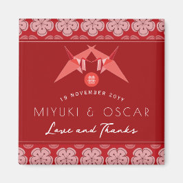 Imán Papel rojo grava el favor del partido de la boda a