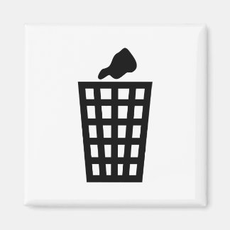 Imán Papelera de desechos negros