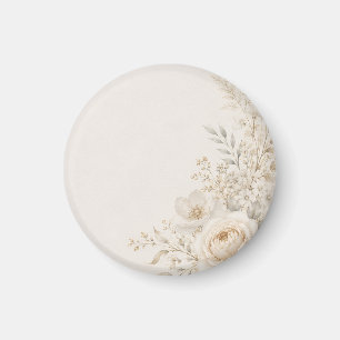 Imán Papelería de boda con detalles neutros refinados