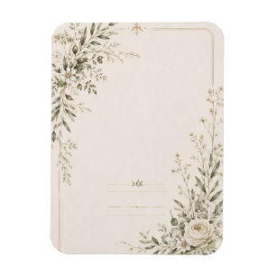 Imán Papelería de Boda con Encanto Botánico Natural