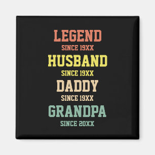Imán Papi abuelo de la leyenda retro personalizada