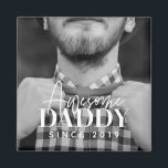 Imán Papi asombroso desde 20XX Sencilla Foto Elegante<br><div class="desc">Este diseño simple y moderno se compone de tipografía de la cadena y cursiva y añade una foto personalizado</div>