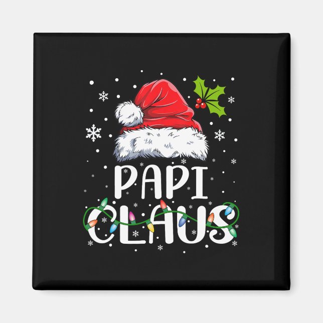 Imán Papi Claus Xmas Santa Hat Mateo Navidad (Frente)