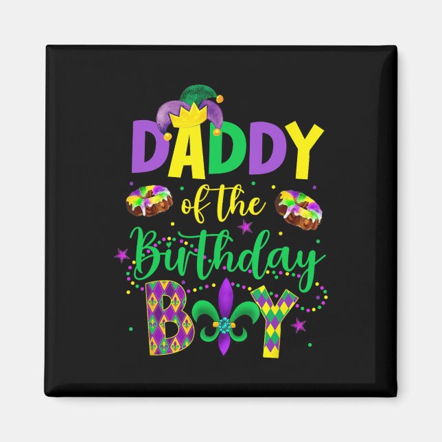 Imán Papi De La Camisa De Cumpleaños Mardi Gras Daddy P (Frente)