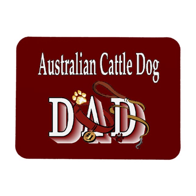 Imán Papi de perro de ganado australiano (Horizontal)