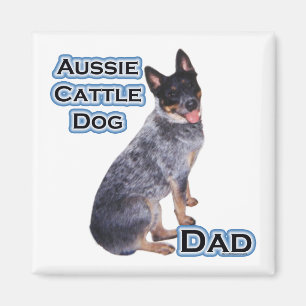 Imán Papi de perro de ganado australiano 4 - Magnet