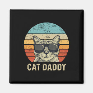 Imán Papi Retro Gato Sungles Papá Gato De Guay Regalo P