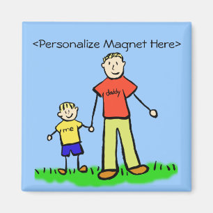 Imán Papi y yo - Padre e hijo Personalizado Magnet (rub