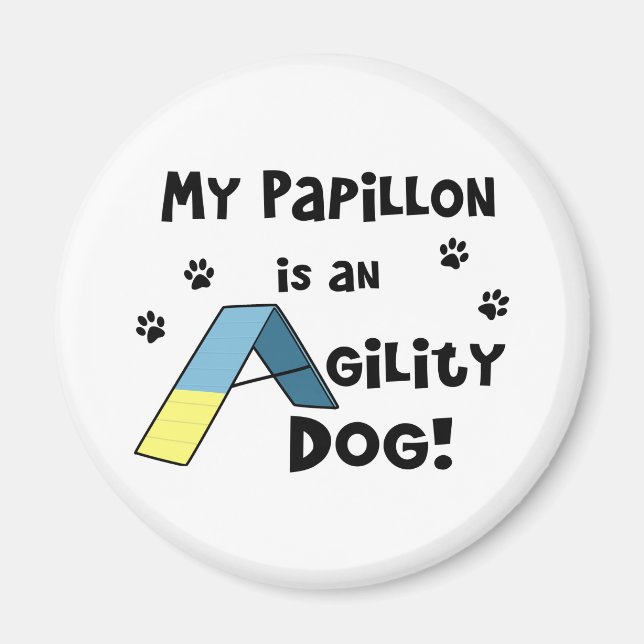 Imán Papillon Agility Dog Magnet (Frente)