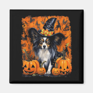 Imán Papillon perro Halloween