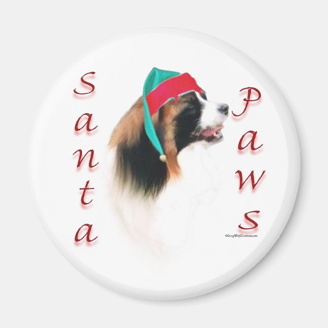 Imán Papillon Santa Paws (Frente)