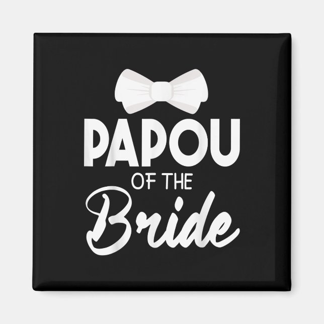 Imán Papou De Bride Groom Feliz Boda Casado Con Hus (Frente)