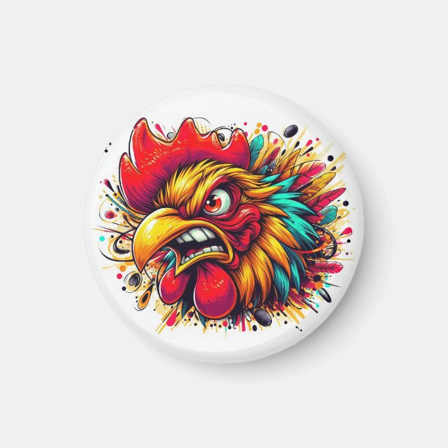 Imán Pappy the Spirited Rooster Magnet (Frente)