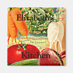 Imán Paquetes Vintage de Semillas-Vegetales Personalíza