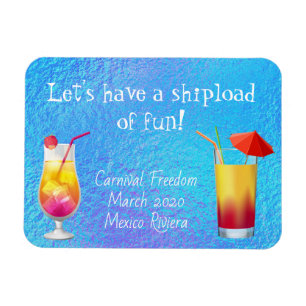 Imán para camarote de puerta de crucero bebidas có