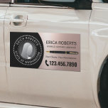 Imán Para Coche Agente de firma notarial móvil Rosa moderno foto d<br><div class="desc">Notario Agente de Firma de Préstamos Públicos Moderno Rosa Imanes de Autos de Oro.</div>