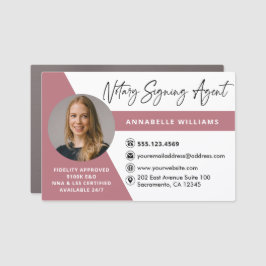 Imán Para Coche Agente moderno de firma de notas fotográficas