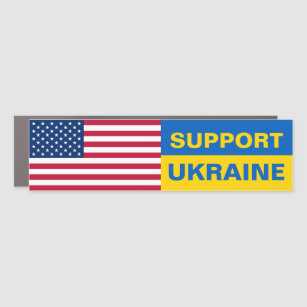 Imán Para Coche Apoya a Ucrania Estados Unidos: Solidaridad con la