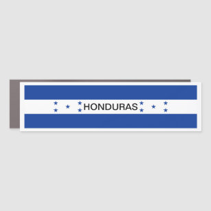 Imán Para Coche Bandera blanca y azul de Honduras con estrellas