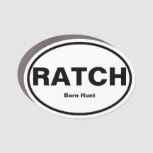 Barn Hunt Título imán de coche - Rat Champion RATC