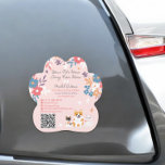 Imán Para Coche Carretera de perros de peluquero floral lindo masc<br><div class="desc">Este encantador pegatina mascota y andador de perros está diseñado para dar una impresión encantadora y profesional. Con un ilustracion caprichoso de mascotas adorables rodeados de un vibrante diseño floral, el pegatina es perfecto para promocionar su negocio de cuidado de mascotas. La paleta de colores pastel, que se puede editar...</div>