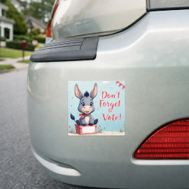 Imán Para Coche Cheerful Donkey Vote Reminder