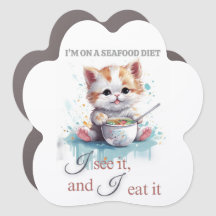 Cute Foodie Cat Magnet