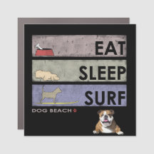 Dozer Surfs Eat Sleep SURF imán de coche