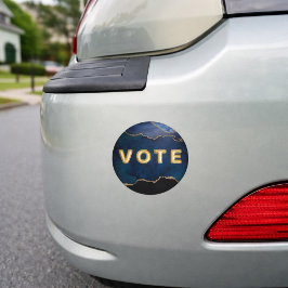 Imán Para Coche Geode Blue Gilded  Vote
