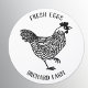Imán Para Coche Granja Hen Egg (Car magnet featuring a hen or chicken with custom text, for example fresh eggs and  farm details)
