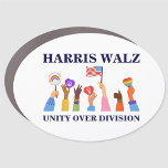 Imán Para Coche Kamala Harris Tim Walz Unidad por la división<br><div class="desc">Harris Waltz 2024 Unity Over Division</div>
