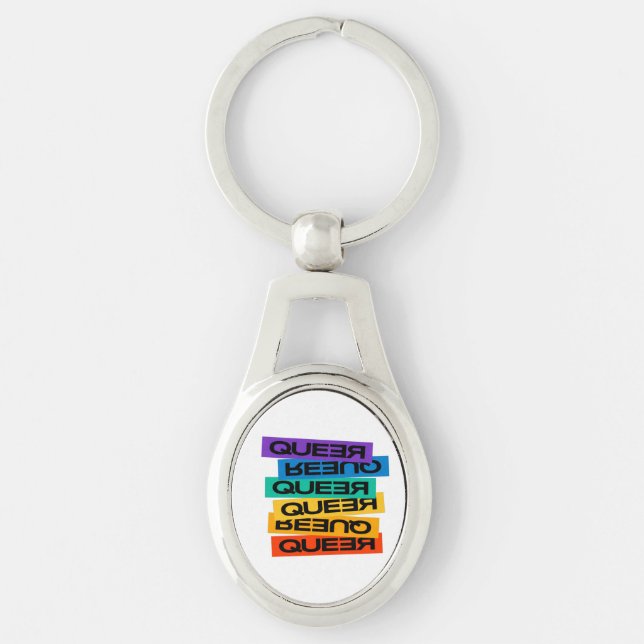 Imán para coche. LGTB+Orgullo. Raro. Llavero (Anverso)