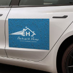 Imán Para Coche Logotipo del Monograma de Lavado de Presión de Lim<br><div class="desc">Limpieza de la casa Limpieza de lavado con energía Limpieza de techo Monograma Logotipo de la casa de lavado de ropa imán azul del coche</div>