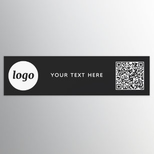 Imán Para Coche Logotipo sencillo y promoción de código QR para el