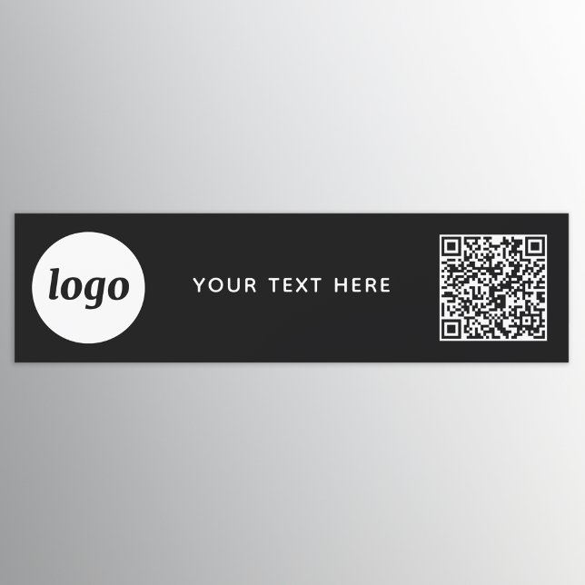 Imán Para Coche Logotipo sencillo y promoción de código QR para el (Logo QR code custom text business promotional car magnet)