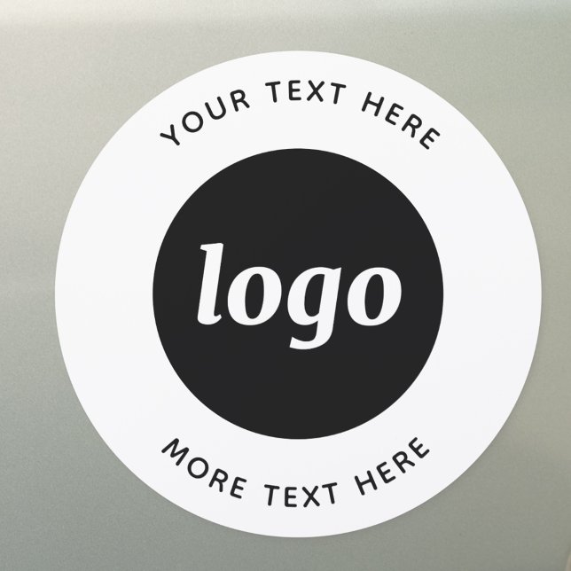 Imán Para Coche Logotipo simple con negocio de texto (Simple logo with text promotional business car magnet)