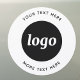 Imán Para Coche Logotipo simple con negocio de texto (Simple logo with text promotional business car magnet)