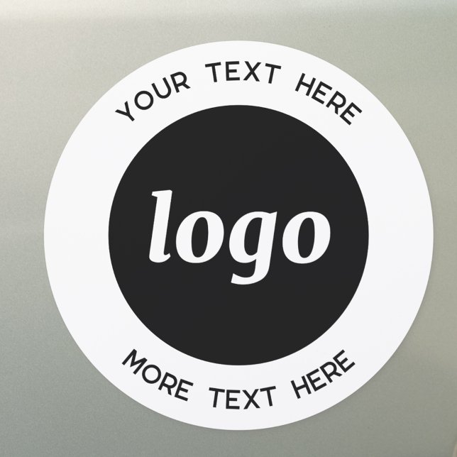 Imán Para Coche Logotipo simple y negocio de texto (Logo with text business promotional car magnet)