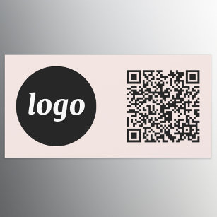 Imán Para Coche Logotipo simple y negocio de texto Código QR Rubor