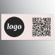 Imán Para Coche Logotipo simple y negocio de texto Código QR Rubor (Blush pink logo and QR code business promotional car magnet)