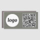 Imán Para Coche Logotipo simple y negocio de texto Código QR Verde (Anverso)