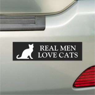 Imán Para Coche Los verdaderos hombres aman a los gatos